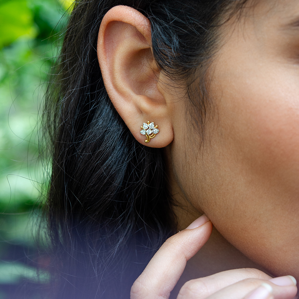[Golden dew] 18K Gold☆GD in love Earrings 18K Gold Filled Love Earrings, Heart-shaped Earrings
