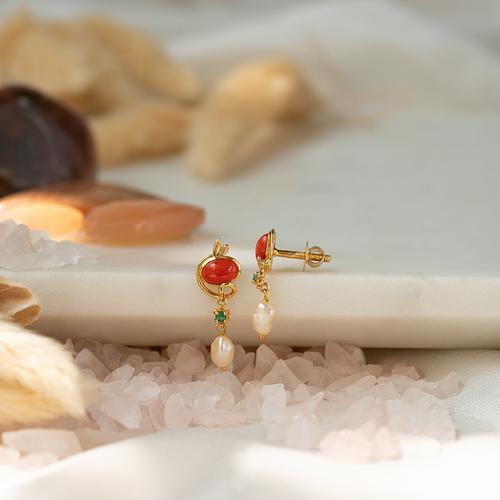 Coral Jewellery – Natural Coral Gold Designs | Gehna