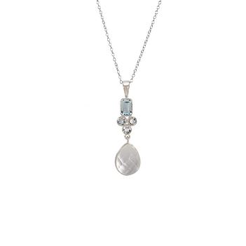 Buy 925 Sterling Silver Aquamarine, Blue Topaz & Crystal Quartz