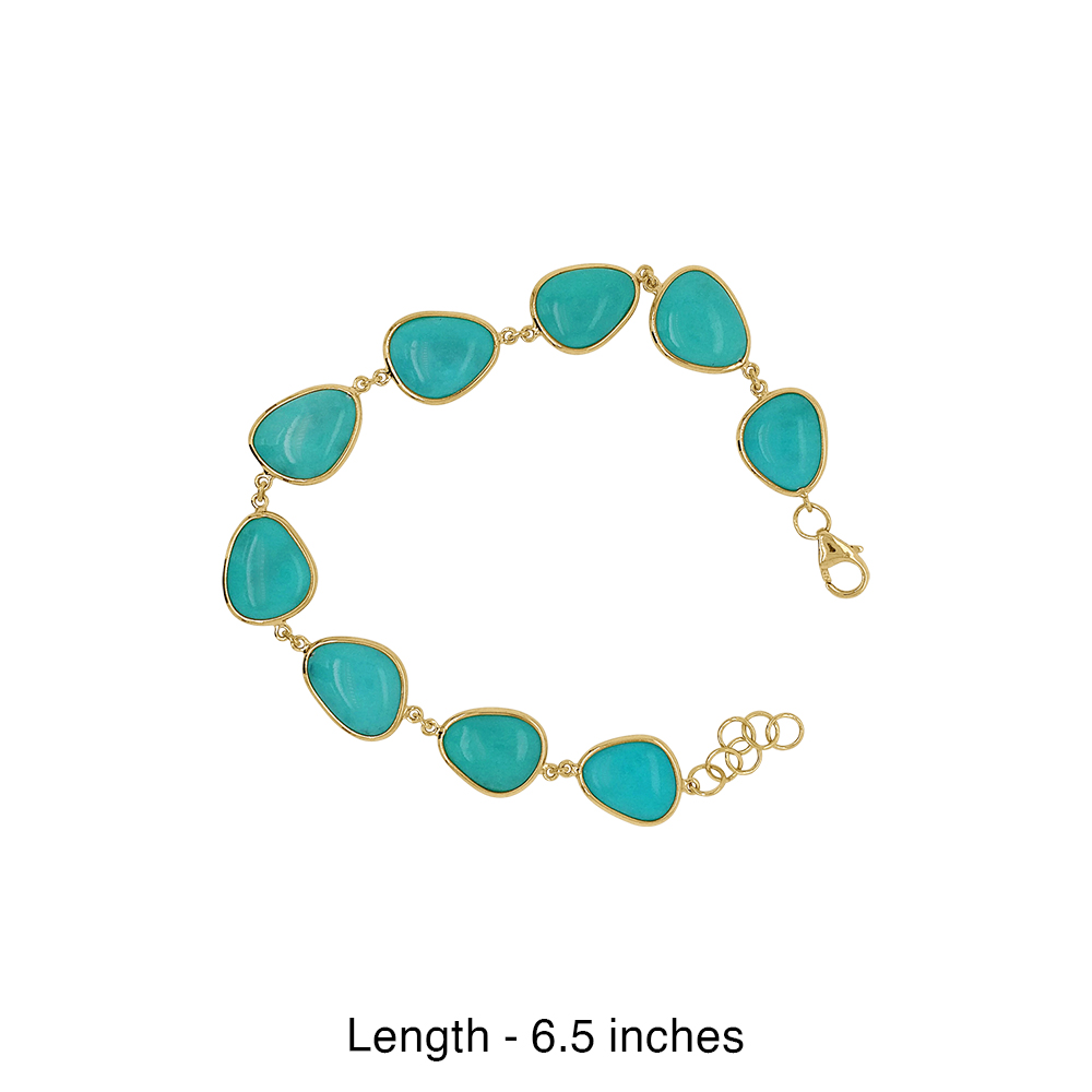 Shop Trendy Turquoise 18K Gold Bracelet Online in India Gehna