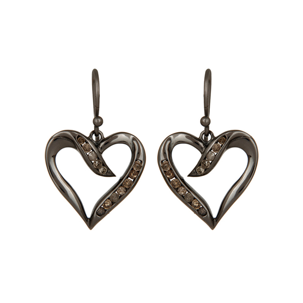 アクセサリー HUMAN MADE Heart Silver Earrings \"Black Human Made - HEART SILVER EARRING | HBX