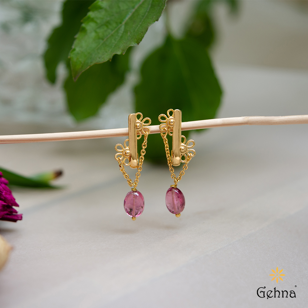 Shop Schmick Tourmaline 18K Gold Earring for Women Gehna